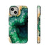 Green Geode in Watercolor - Impact Resistant Phone Case iPhone 14 Glossy